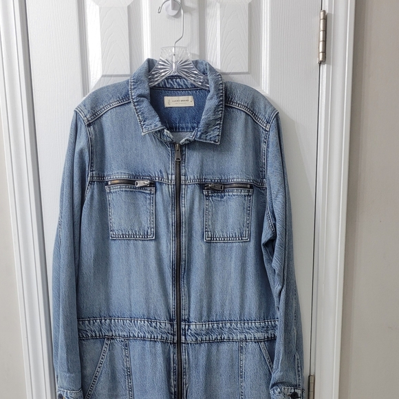Lucky Brand Denim Boiler Jumpsuit XL - Picture 3 of 7